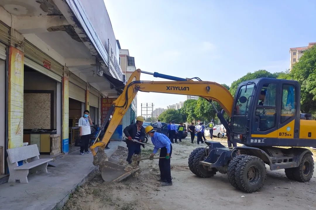 整治惠安對324國道城區段佔道經營亂堆放等亂象開展整治